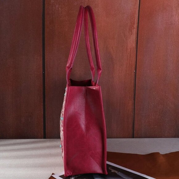 Montana West Embroidered Floral Cut-out Collection Concealed Carry Tote - Picture 4 of 8